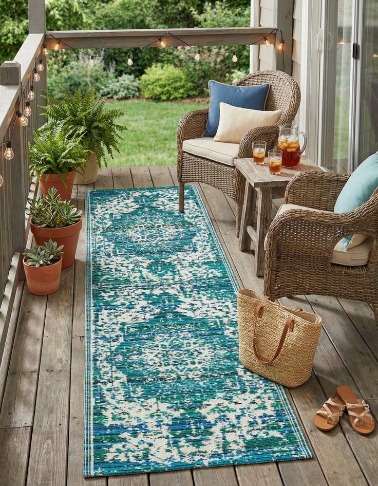 Detail image of 2' x 6' Easy-Clean Vista Breeze Indoor / Outdoor Runner Rug