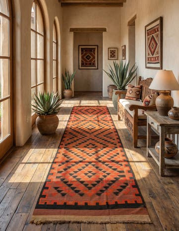 4' 8 x 15' 3 Hand Woven Kilim Fars Wool Runner Rug