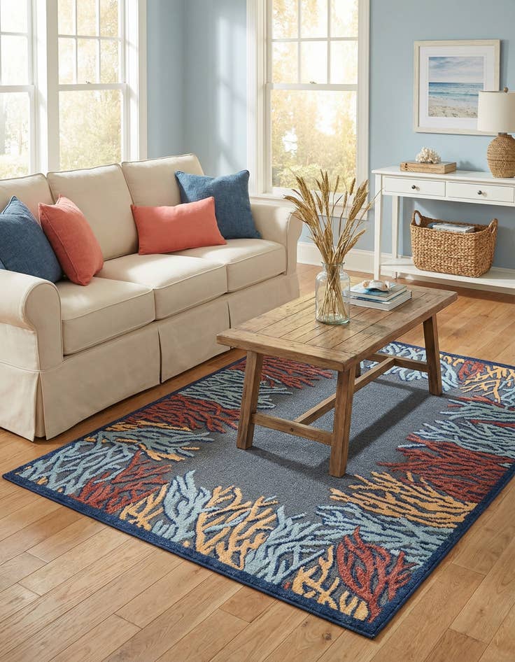 Detail image of 5' x 7' 7  Washable  Indoor / Outdoor Rug