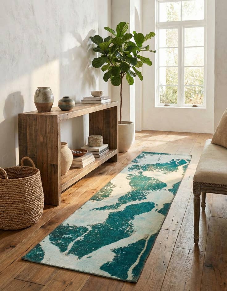 Detail image of 2' 2 x 8' 7  Hand Knotted Ultra Vintage Persian Wool Runner Rug