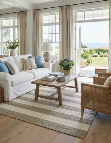 Gray Hand Woven Jill Zarin Hamptons Square Rug