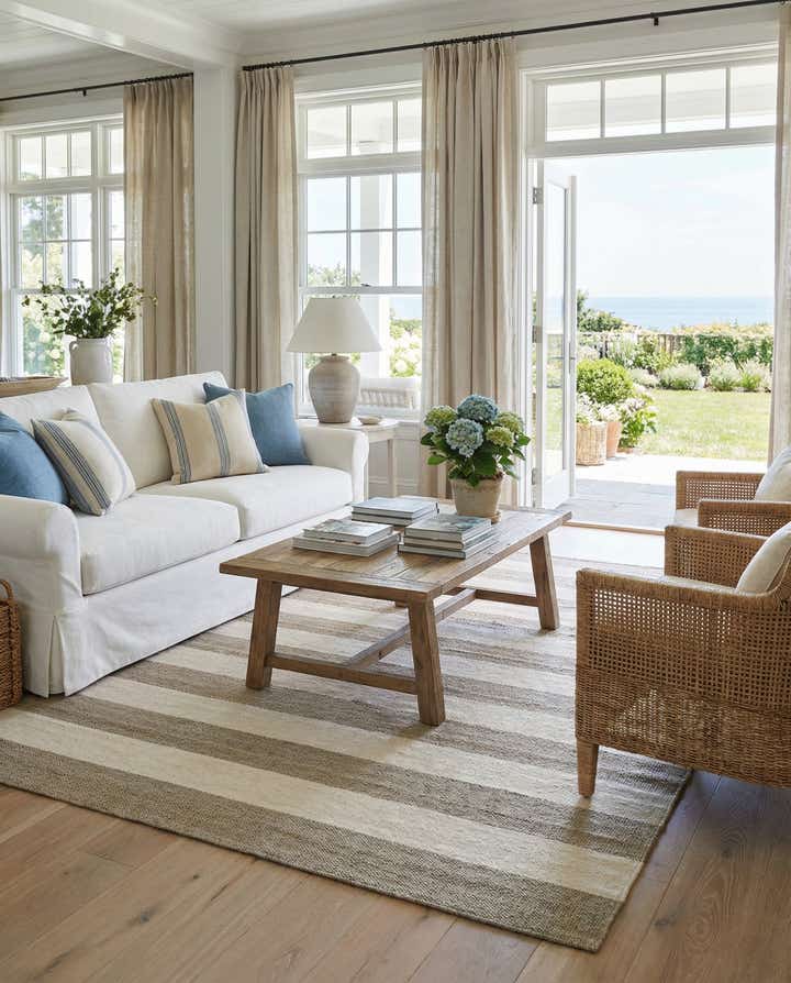 7' 10 x 7' 10 Hand Woven Jill Zarin Hamptons Square Rug