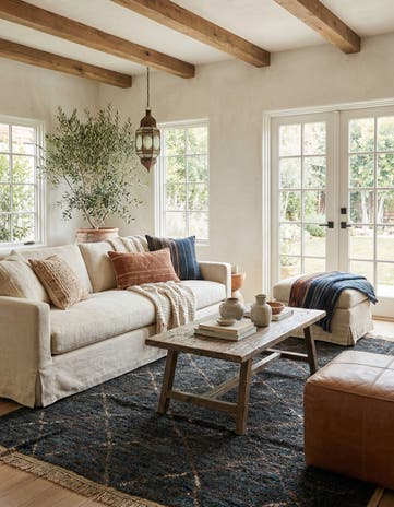 6' 1 x 9' 6 Hand Knotted Moroccan Wool Rug