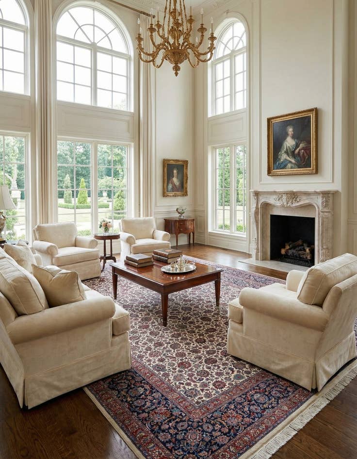 Detail image of  16' 3 x 25' 10  Hand Knotted Mashad Persian Rug