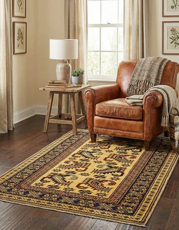 3' 2 x 4' 5 Hand Knotted Kazak Rug