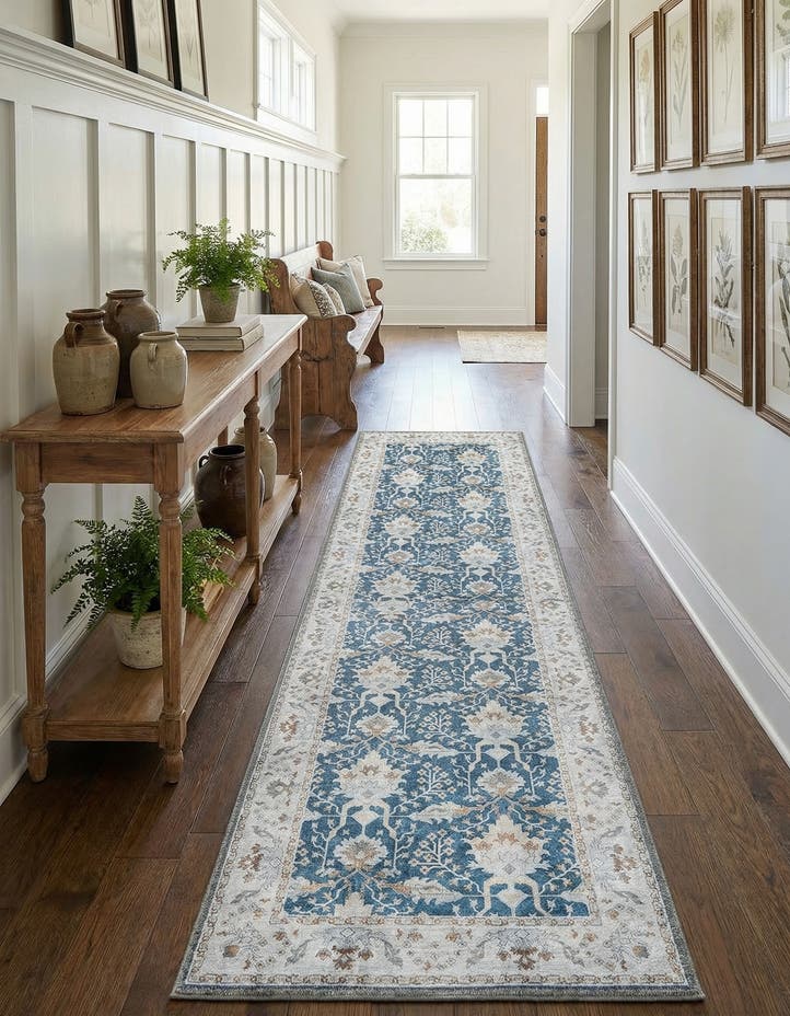 2' x 8' Washable Timeless Runner Rug