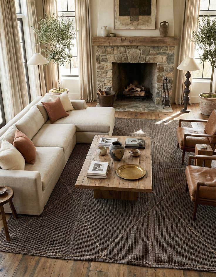 Detail image of 9' 9 x 14' 8 Hand Knotted Moroccan Wool Rug