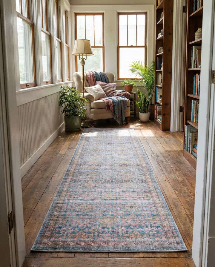 2' 7 x 14' Washable Nostalgia Runner Rug