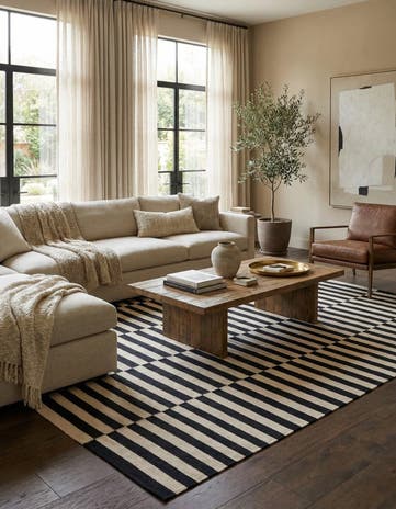 8' 1 x 11' 2 Hand Woven Kilim Modern Wool Rug