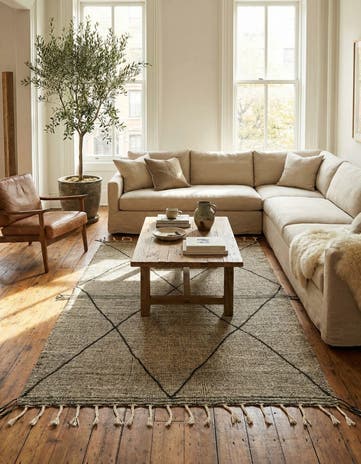 6' 6 x 10' 4 Hand Knotted Moroccan Wool Rug