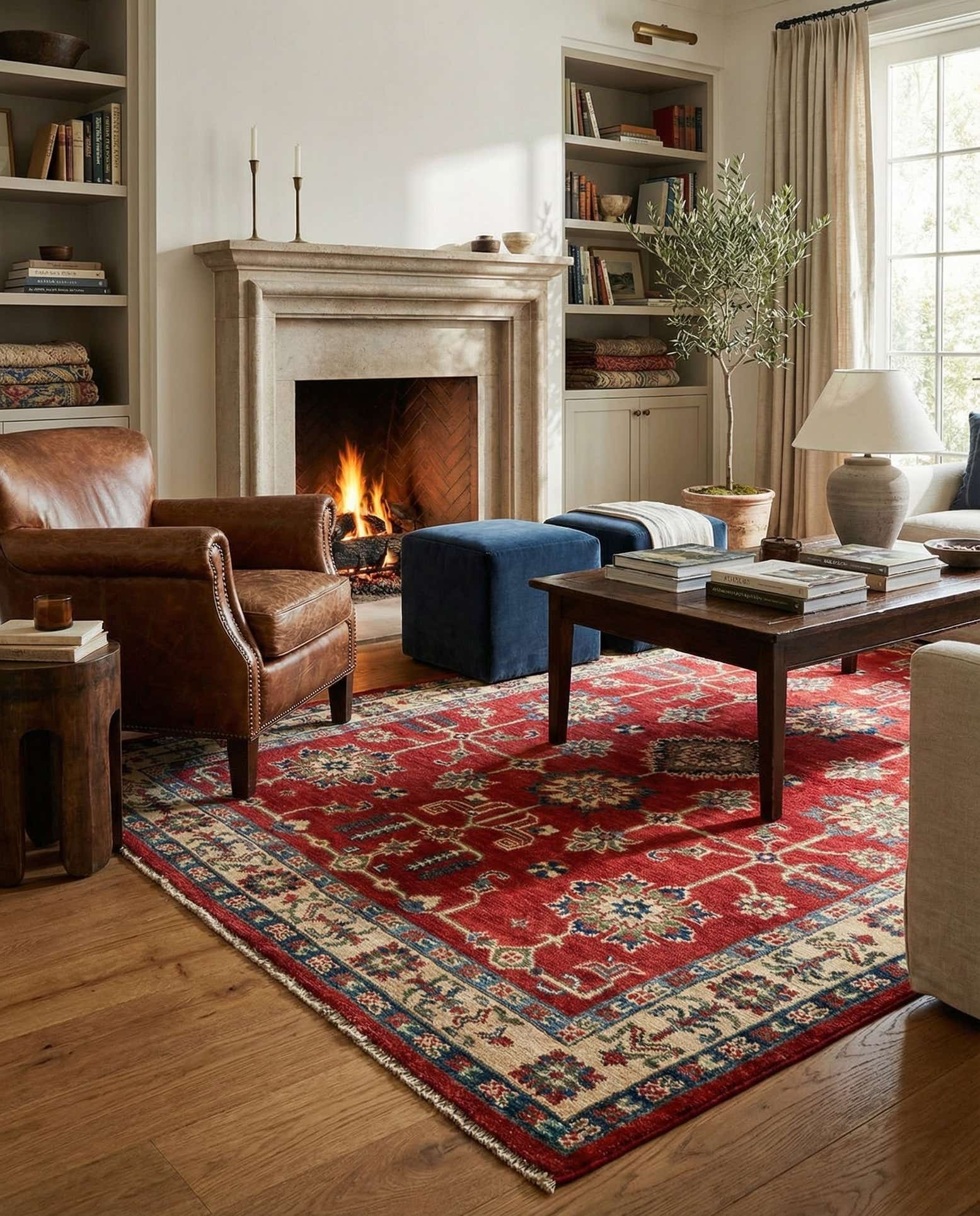 4' x 6' Hand Knotted Kazak Rug