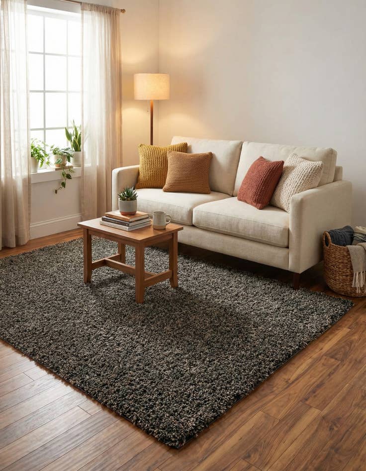 Detail image of 3' 3 x 5' 3 Comfort Solid Shag Rug