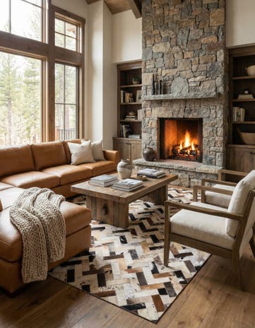 5' 4 x 7' 7 Cowhide Rug