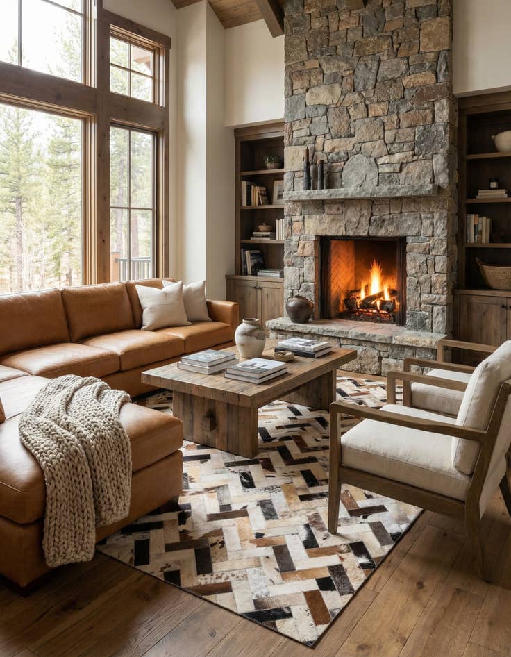 Detail image of 5' 4 x 7' 7 Cowhide Rug