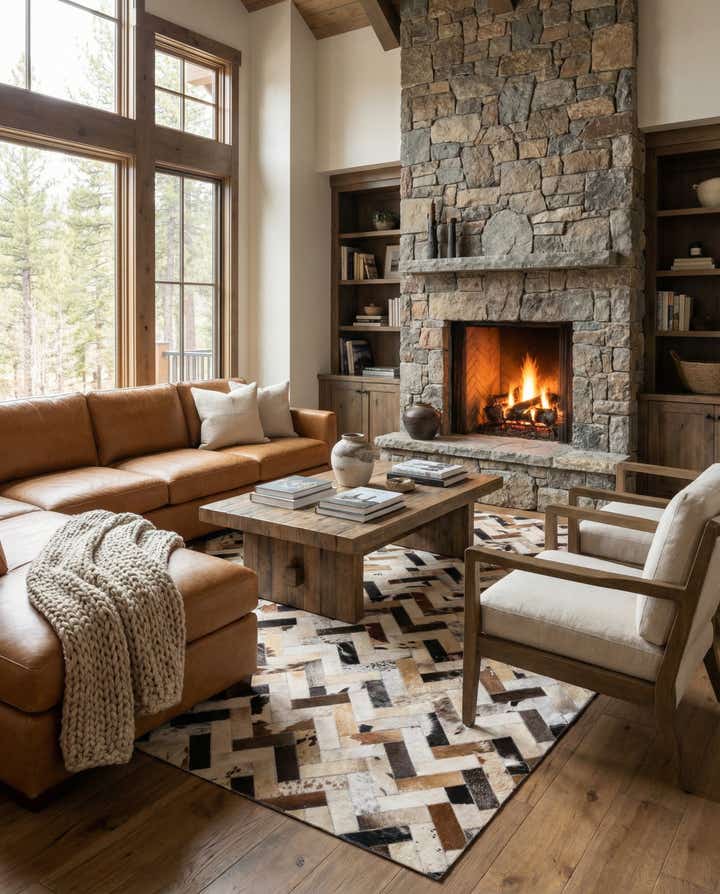 5' 4 x 7' 7 Cowhide Rug