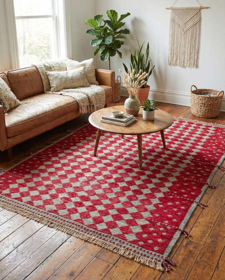 5' 9 x 8' Hand Knotted Moroccan Wool Rug