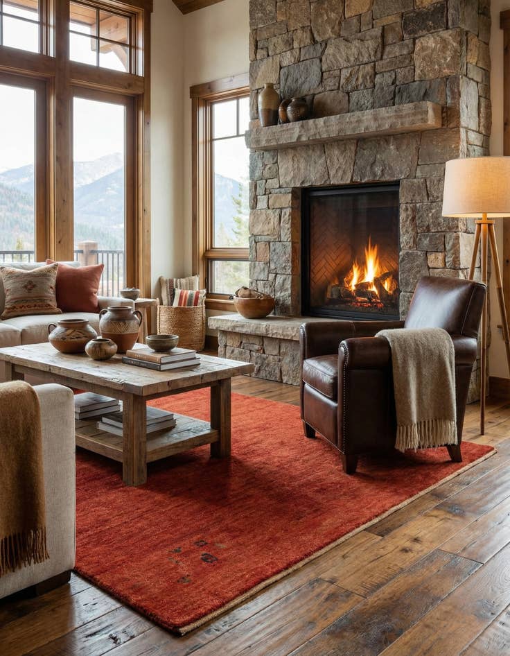 Detail image of 4' x 4' 11  Hand Knotted Gabbeh Persian Wool Rug