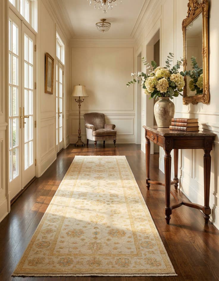 Detail image of 4' x 13' 7 Kaizar Wool Runner Rug