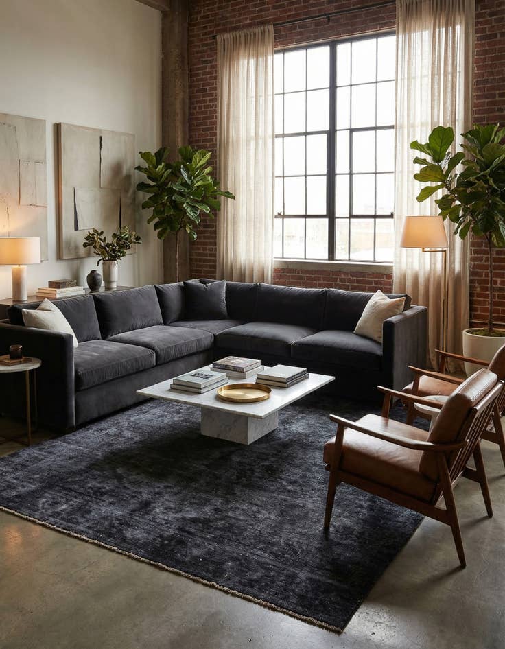 Detail image of 6' x 9' 6  Hand Knotted Ultra Vintage Persian Wool Rug