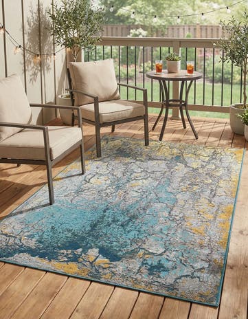 4' x 6' Easy-Clean Modern Indoor / Outdoor Rug