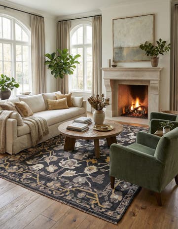 9' 3 x 12' Hand Knotted Oushak Wool Rug