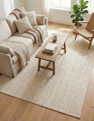 7' 1 x 10' Handmade Braided Jute Rug