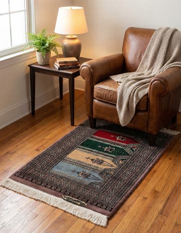 2' x 3' Hand Knotted Bokhara Oriental Wool Rug