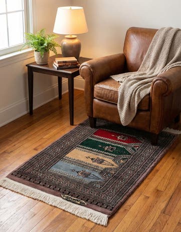 2' x 3' Hand Knotted Bokhara Oriental Wool Rug