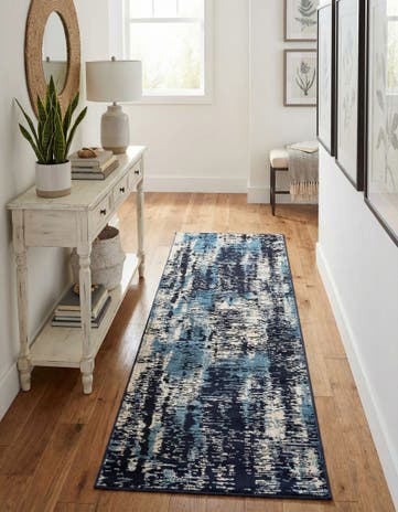 Navy Blue Laguna Runner Rug