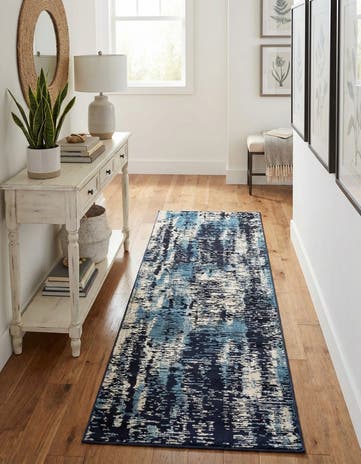 Navy Blue Laguna Runner Rug