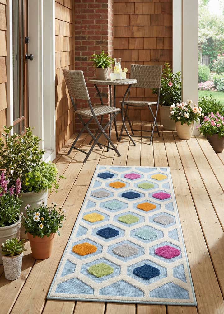 2' x 6' Easy-Clean Aruba Indoor / Outdoor Runner Rug
