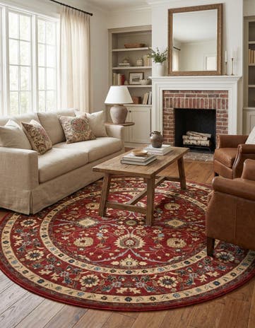 Red Chelsea Round Rug