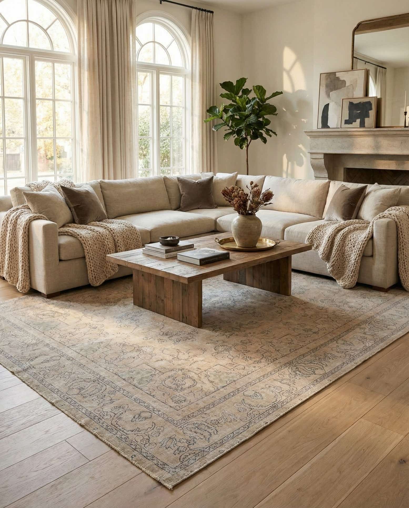 9' 9 x 12' 4 Hand Knotted Ultra Vintage Persian Wool Rug