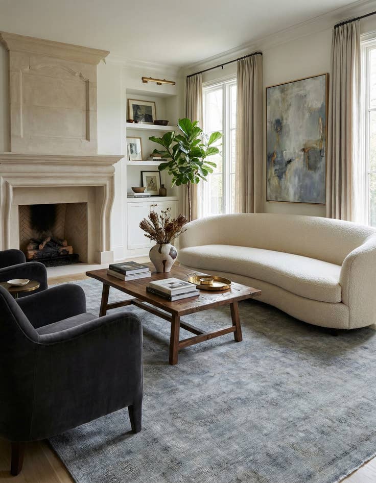 Detail image of 9' 1 x 12' 7 Vintage Royal Wool Rug