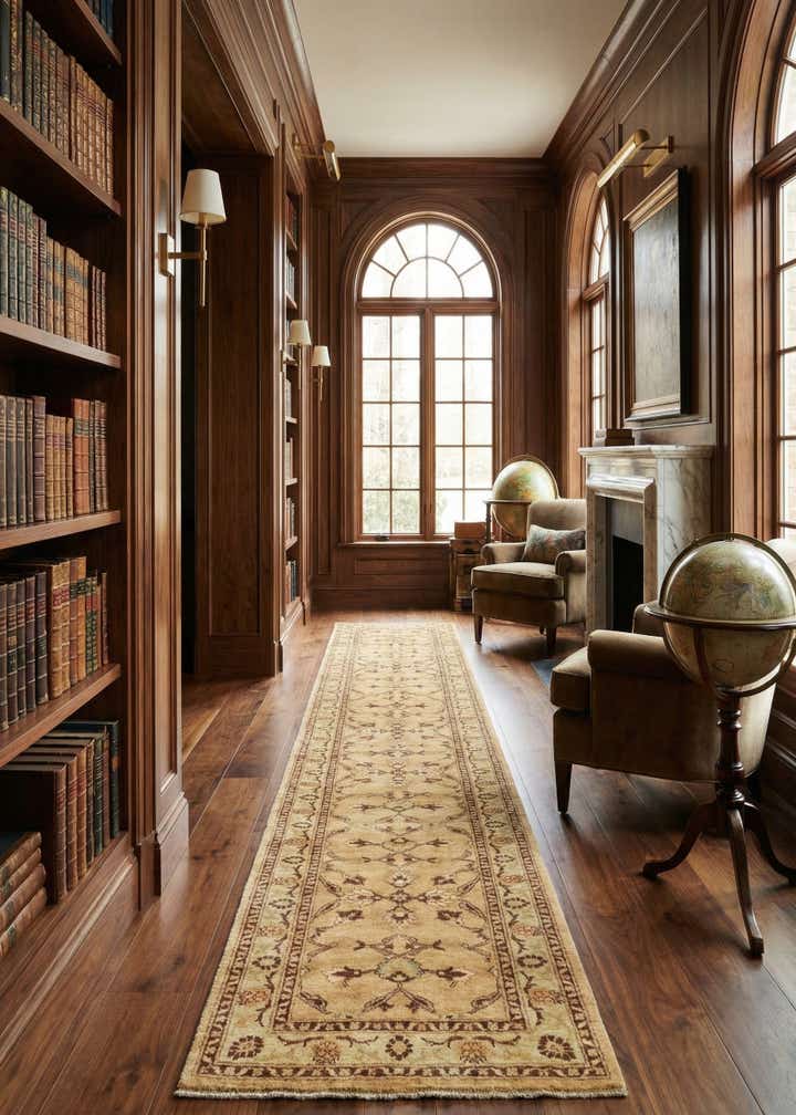 2' 9 x 17' Hand Knotted Peshawar Ziegler Runner Rug