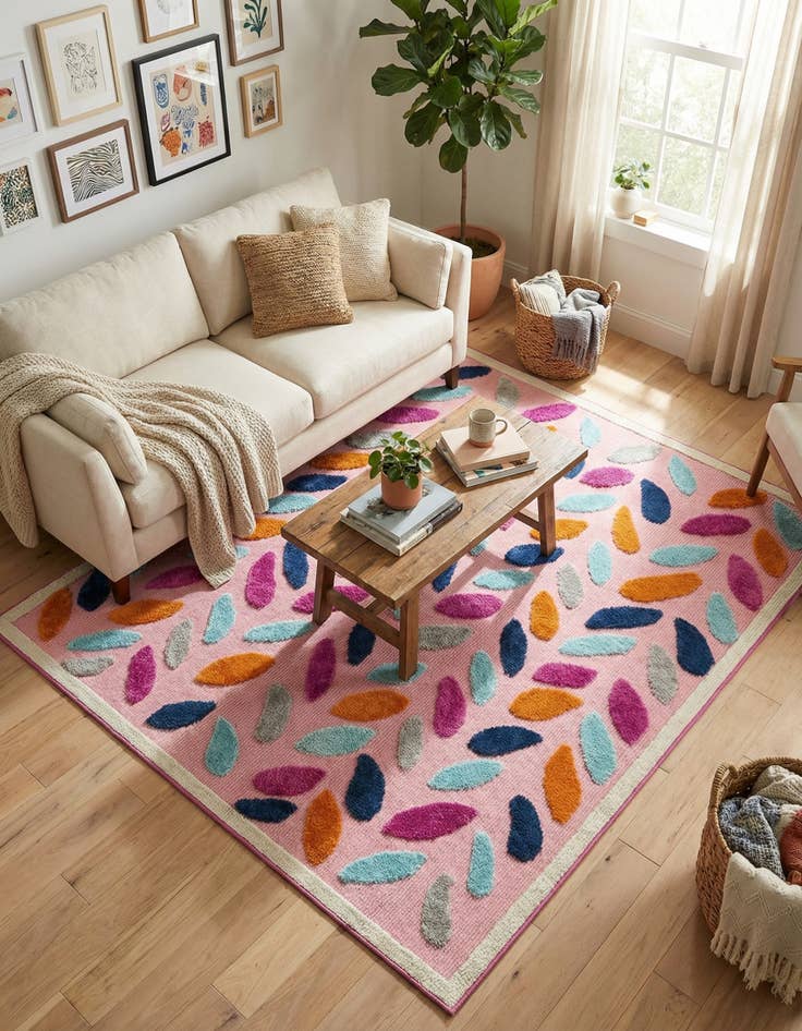 Detail image of  5' 3 x 5' 3  Washable Aruba Indoor / Outdoor Square Rug