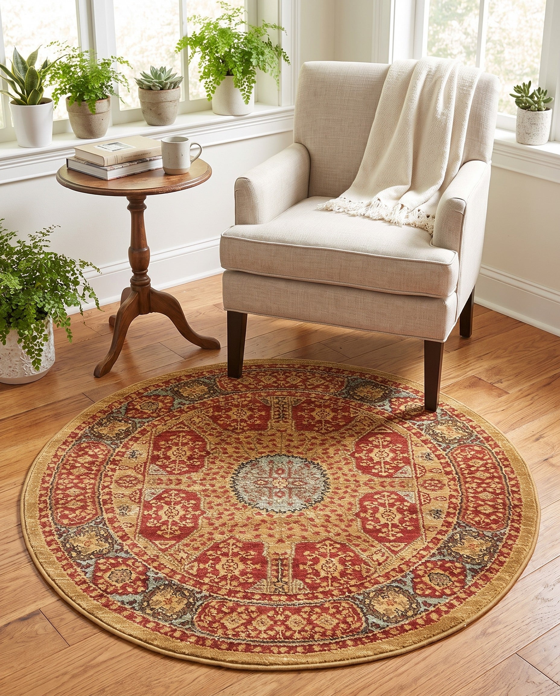 3' 3 x 3' 3 Amina Round Rug