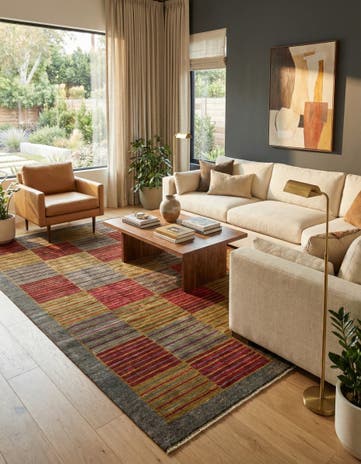 6' 8 x 10' 1 Hand Knotted Modern Ziegler Rug
