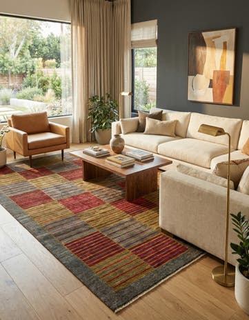 6' 8 x 10' 1 Hand Knotted Modern Ziegler Rug