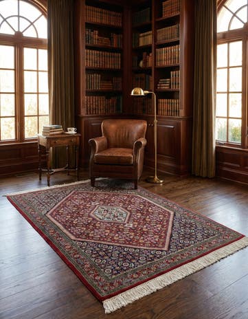 3' 7 x 5' 3 Hand Knotted Bidjar Wool Rug