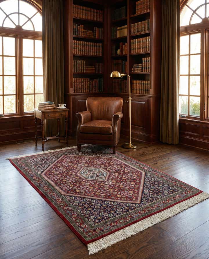 3' 7 x 5' 3 Hand Knotted Bidjar Wool Rug