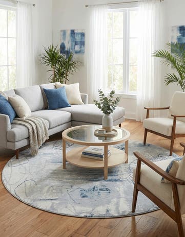 7' 10 x 7' 10 Kamala Washable Round Rug