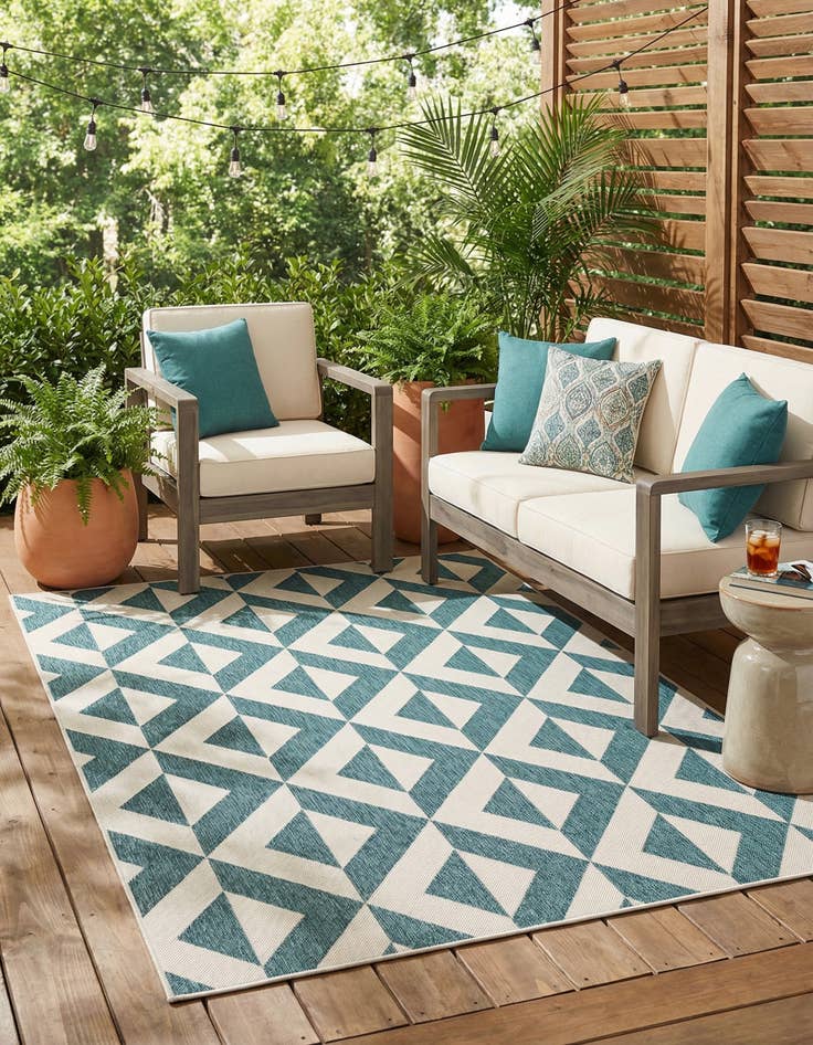 Detail image of 6' x 9' Easy-Clean Jill Zarin Napa Indoor / Outdoor Rug