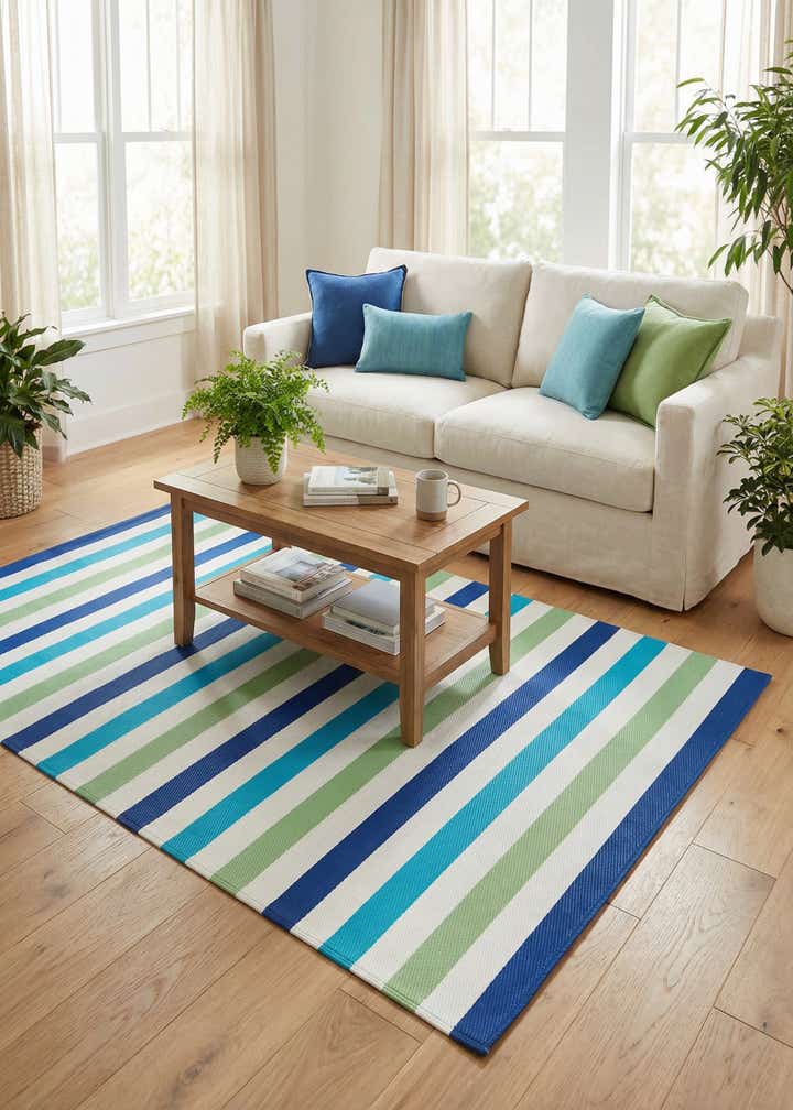 5' x 8' Easy-Clean Vista Breeze Indoor / Outdoor Rug