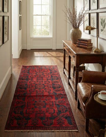 2' 8 x 6' 3 Hand Knotted Khal Mohammadi Wool Runner Rug