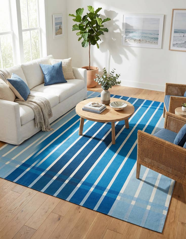 Detail image of  9' x 12'  Washable Ribbon Indoor / Outdoor Rug