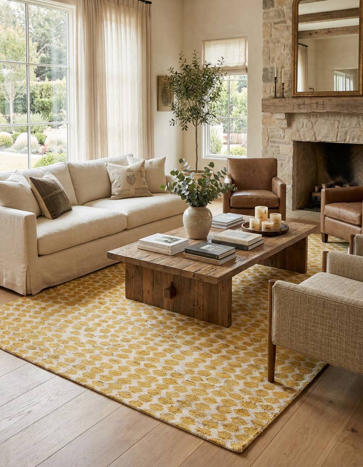 Detail image of  5' 10 x 9' 1  Hand Knotted Darya Wool Rug