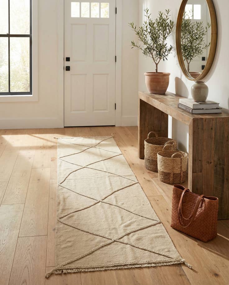Detail image of 2' 10 x 9' 5 Hand Knotted Moroccan Wool Runner Rug