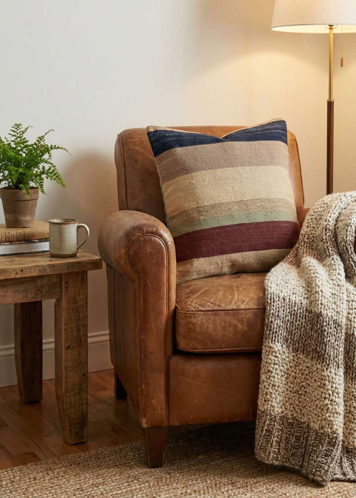 1' 6 x 1' 6 Hand Woven Pillow Wool Square Rug