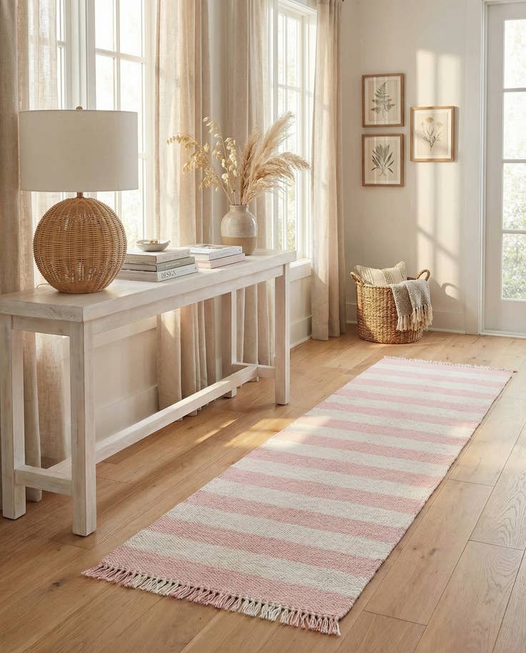 Detail image of 2' 7 x 10' Easy-Clean Eco Plaid Washable Indoor / Outdoor Runner Rug